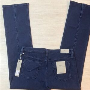 NWT. Hudson Barbara High-Rise Baby Bootcut Petite Jean w/ Slit Hem - TRAVELER /